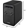 SANGEAN WR-50 AM/FM-RBDS/Bluetooth Wood Cabinet Table Top Radio with DSP Tuner High-Contrast LCD Adjustable Black - 4 of 4