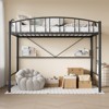 Loft Bed Twin Size, Heavy Duty Metal Loft Bed Frame with Arched Guardrail and Safety Ladder - 4 of 4