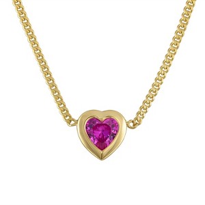 Designs By Gioelli 14K Gold Over Sterling Silver Gemstone Curb Chain Necklace - 1 of 2