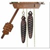 Hand-carved Cuckoo Clock – 7 in – Tree, Mushroom, Water Pump, and Cottage Design By River City Clocks - 3 of 3