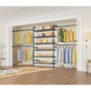 Timate P3 Closet Organizer System, Expandable Wall Mounted Clothes Rack, Industrial Pipe Garment Rack , Fits Spaces 6'4"-9'3" - 2 of 4