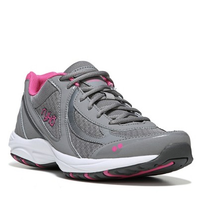 grey/pink leather