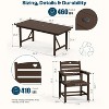 GardenJoy 5-Piece Outdoor Patio Dining Set–HDPE Table & 4 Chairs with Umbrella Hole - 2 of 3