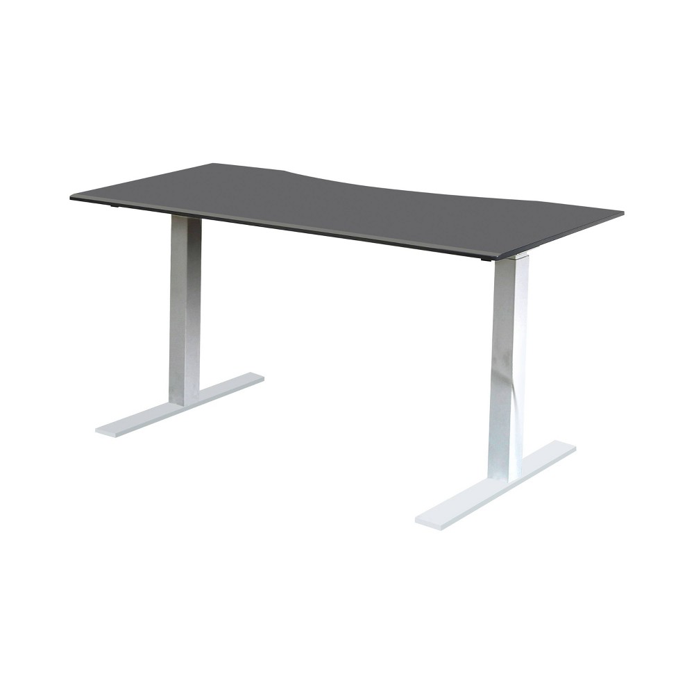 Photos - Office Desk Baron Contemporary Adjustable Office Stand Up Table Large Gray - HOMES: In