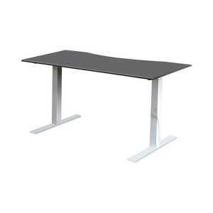 Baron Contemporary Adjustable Office Stand Up Table Large Gray - ioHOMES