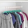 VECELO 25/30/50/60/100 pk Velvet Clothes Hangers Non Slip & Space-Saving Clothes Hangers with Finger Clips & Tie Rack 9 Color - 2 of 4
