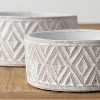 Sullivans Set of 2 Cement Planter Vase 3.5"H & 3"H White - 2 of 4