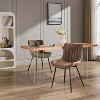Acekool Faux Leather Modern Armless Dining Chairs Set of 2 with Metal Legs, Mid Century Accent Side Chairs for Kitchen & Living Room - 4 of 4