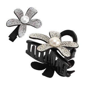 Unique Bargains Women's Fashion Elegant Rhinestones Hair Clips 2 Pcs - 1 of 4