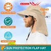 SUN CUBE Wide Brim Sun Hat with Neck Flap, UPF50+ Hiking Safari Fishing Hat for Womens, Sun Protection Beach Hat - 3 of 4
