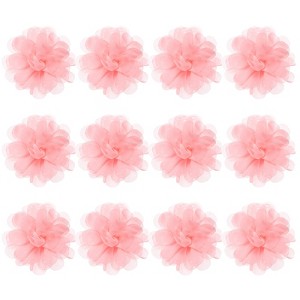 Unique Bargains Mesh Fabric Full Chiffon Flowers for DIY 12 Pcs - 1 of 4
