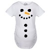 Maternity Snowman Buttons Funny Pregnancy Bump Tee Cute Christmas T shirt - Crazy Dog Maternity T Shirt - 2 of 4