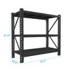 47.3 Inch H 3-Layer Metal Shelf Adjustable Partition Storage Unit for Supermarket Kitchen Garage Storage Rack - 2 of 4