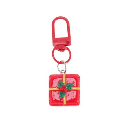 Unique Bargains Christmas Keychain Lobster Clasp Alloy Resin Colorful 1 Pc