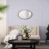 SEVOBAL Bathroom Vanity Mirrors Shatter Proof Circle Wall Mirror Wooden Frame Reflective Surface Crystal Clear Imaging, Brown, 19.7"*0.8"*19.7" - 4 of 4