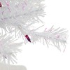Northlight Pre-Lit Medium Rockport White Pine Artificial Christmas Tree - 2' - Purple Lights - 2 of 4