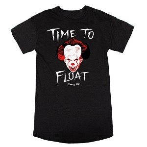 It Chapter 2 Movie Pennywise Time To Float Women's Black Nightshirt - 1 of 2