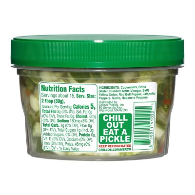 Grillo's Pickles De Gallo Medium Thick & Chunky - 16oz