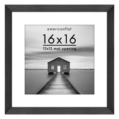 Americanflat Wide Molding Picture Frame with Mat
