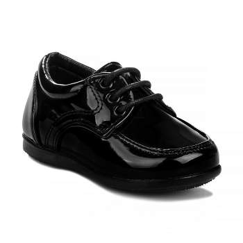 Josmo Unisex Dress Shoes for Toddlers and Little Kids - Oxford Style with Faux Leather, Lace-Up Closure, Perfect for Weddings, Church, School Uniform
