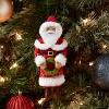 Fabric Santa Holding Wreath Christmas Tree Ornament - Wondershop™ - 2 of 3