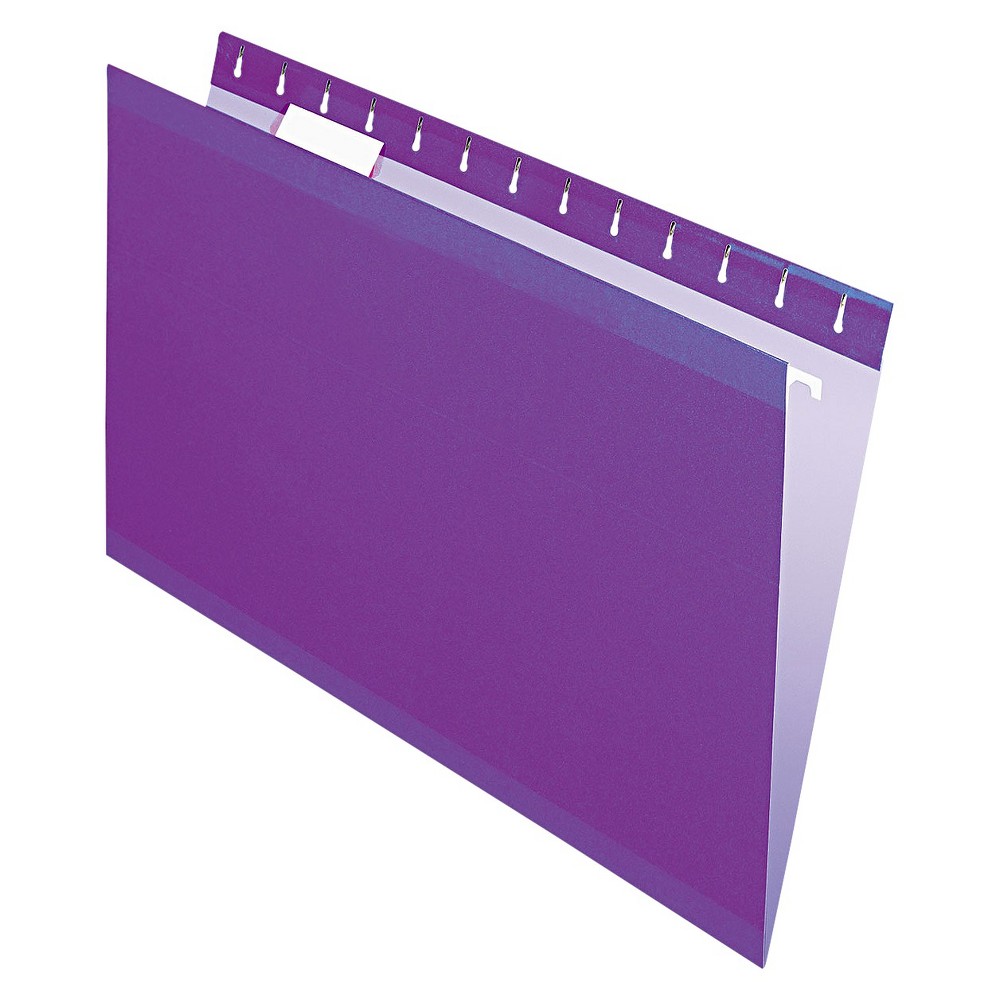 Pendaflex Reinforced Hanging Folders with 1/5 Tab, Legal - Violet (25