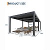 All-Aluminum Louvered Pergola, Outdoor Pergola with Adjustable Louvered Roof, Reinforced Frame, Integrated Drainage System, Hardtop Gazebo for Patio - 3 of 4