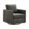 Chenille Swivel Accent Chair with Upholstered and Removable Cushion,360° Swivel Club Chair for Bedroom, Modern Lounge Armchair for Apartment-Koiai - 2 of 4