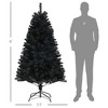 TopComfy Christmas Tree Stand Unlit Artificial Tree Auto Open Design for Holiday Decor, Black, 43.3"*43.3"*70.9" - 3 of 4