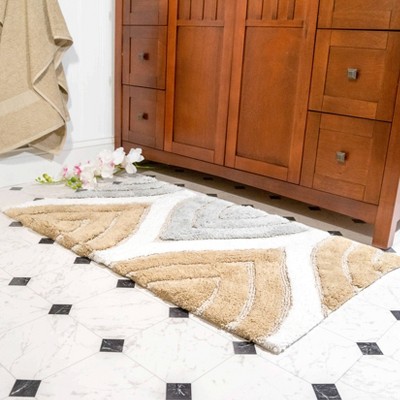 Davenport Spa Geometric Cotton Tufted Bath Rug Set