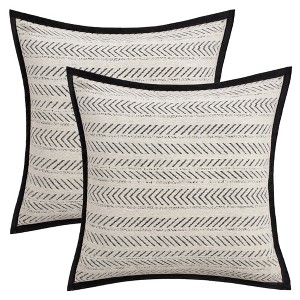 REGALWOVEN Fade-Resistant Chenille Herringbone Modern Decorative Throw Pillow Covers 2 Pcs - 1 of 4