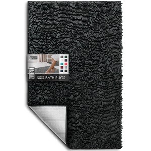 Hearth & Harbor Bathroom Rugs, Machine Washable Chenille Bath Mat for Bathroom - 1 of 4