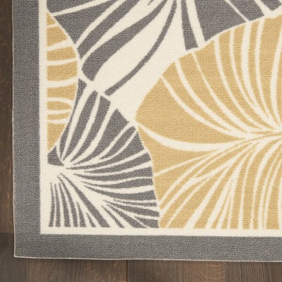 Handmade Rectangular Gray Synthetic 78" Outdoor Area Rug
