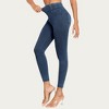 Anna-Kaci Women’s High Waist Denim Look Leggings with Smooth Stretch Fabric Faux Pocket Details and Sleek Contoured Fit - 3 of 4