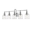 Bryant 5-Light Matte Black Steel Vanity Light - Dimmable with Opal Glass Shades - 2 of 4