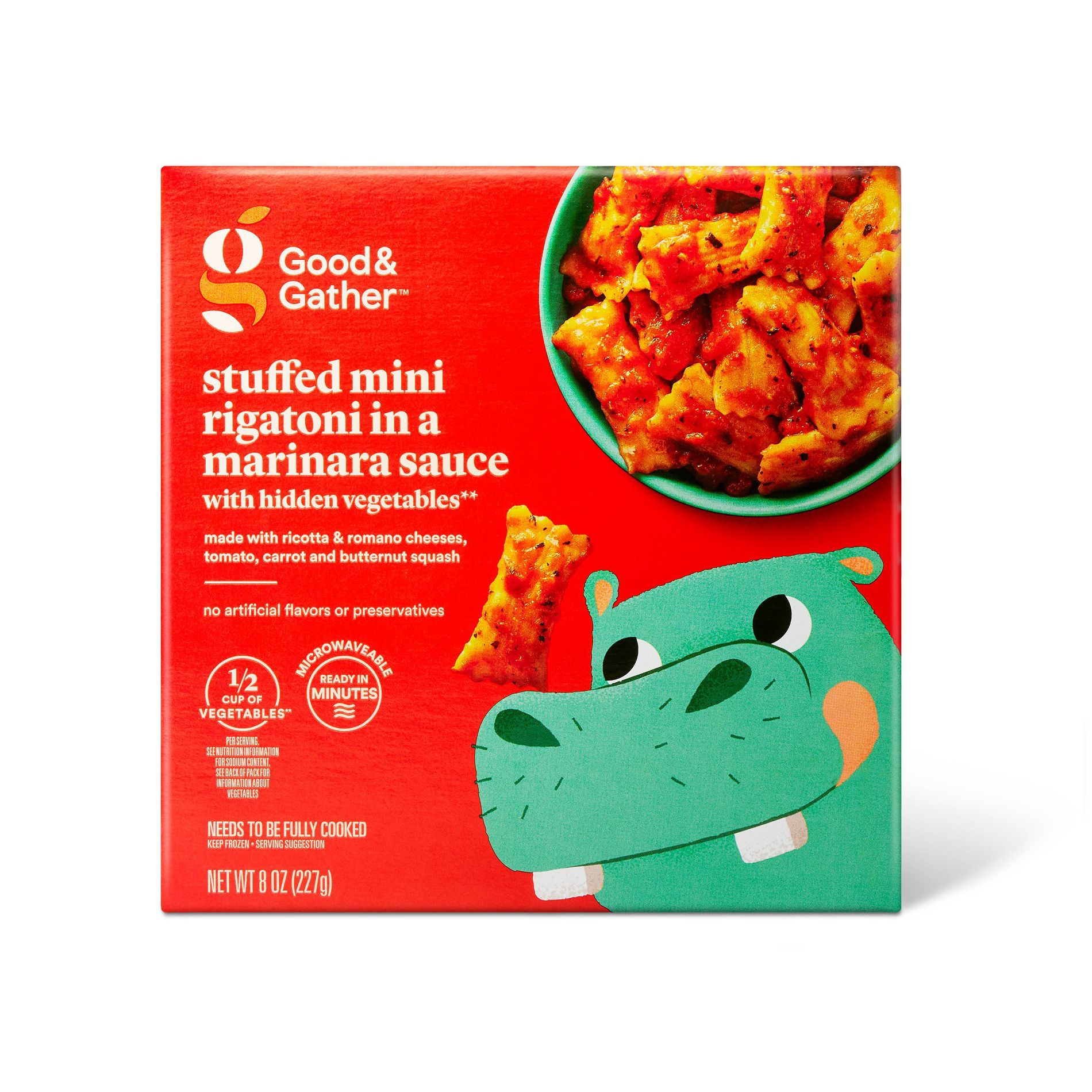 Frozen Stuffed Mini Rigatoni in a Marinara Sauce -with Hidden Vegetables - 8oz - Good & Gather™
