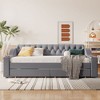 NicBex Twin Size Upholstered Daybed with Storage Armrests,2 Drawers and USB Port for Bedroom,Living Room,Apartment - 2 of 4