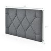 Costway Twin Wall-mounted Headboard Linen Fabric Upholstered Padded Easy Assembly - 4 of 4