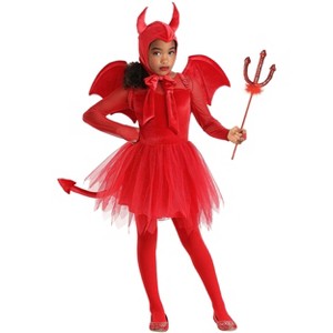 HalloweenCostumes.com Girl's Darling Devil Costume | Kid's Devil Costumes for Halloween, Dress-up, and Themed Events - 1 of 4