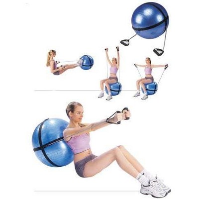 Amber Sports Premium Fitness Ball with Strap – Stability, Core Strength & Balance Trainer for Home Gym & Physical Therapy