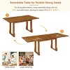 6-Piece Extendable Dining Set with Solid Wood Table, 4 Upholstered Chairs, Wicker Backrests & 1 Bench, Seats Up to 6-Cuddlewood - 3 of 4