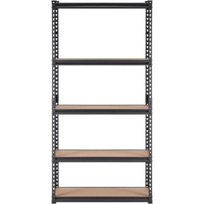 36" L x 18" W x 72" H,Storage Shelving Unit, 5-Tier Adjustable, 2000 lbs Capacity, Heavy Duty Garage Shelves Metal Organizer Utility Rack, Black