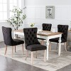 CAVINAS Solid Wood Dining Chair, High-end Tufted Upholstered Dining Chair with Wood Legs, Nailhead Trim - 4 of 4