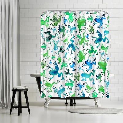 Americanflat Tree Frogs by Elena Oneill 71" x 74" Shower Curtain