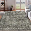 Machine Washable 6x9 Vintage Rug Ultra-Soft Low Pile Oriental Carpet Living Room Rug Foldable Floral Distressed Rugs for Bedroom Dorm - 2 of 4