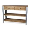 Cheung's Wooden Console Galvanized Legs Accent Table, Gray - 4 of 4