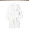 Personalized Linum Kids 100% Polyester SUPER PLUSH Double Brushed Hooded Bathrobe in Pink Script Font - 2 of 3