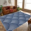 Machine Washable Rug Modern Abstract Low Pile Rugs Foldable Non Slip Rug Contemporary Lines Indoor Carpet for Bedroom Living Room Nursery Playroom - 3 of 4