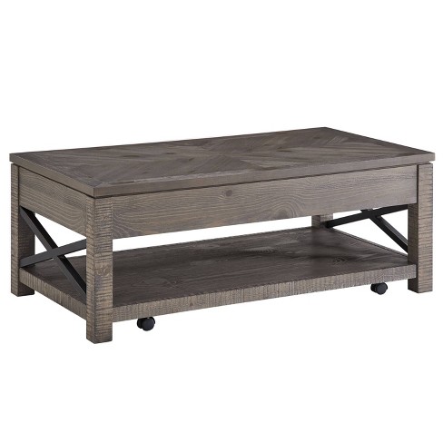 Dexter Lift Top Cocktail Table Distressed Gray Steve Silver Co Target