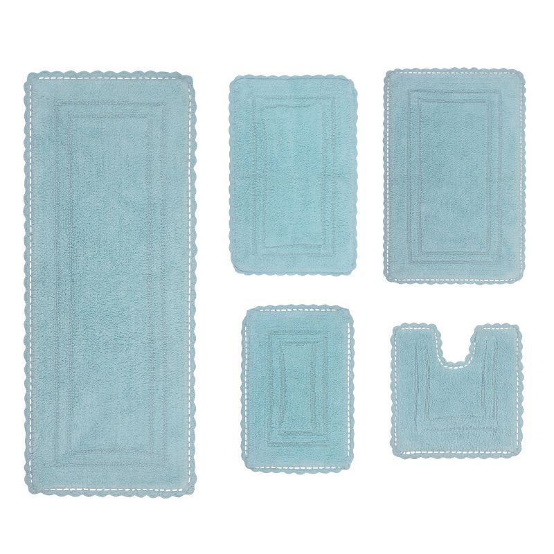 Casual Elegence Collection Cotton Reversible Tufted Set of 5 Bath Rug Set - Home Weavers, 2 of 5